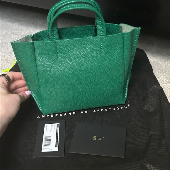 Ampersand as Apostrophe Micro Tote | Emerald Green | 100% Leather NWT✨ - Picture 4 of 8